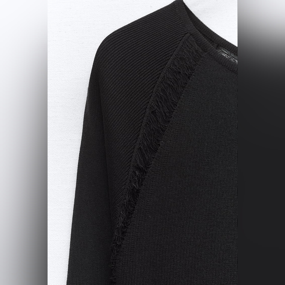 ZARA COMBINATION KNIT DRESS - Picture 8 of 9